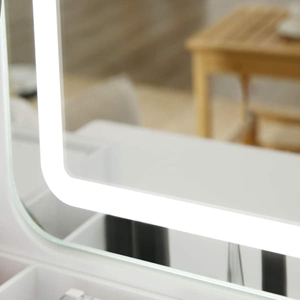 Toiletbord med LED-belysning i 3 farver, Toiletbord med LED-belysning i 3 farver