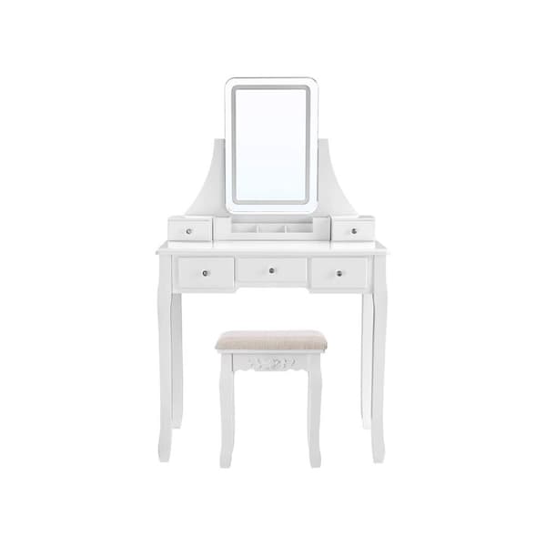 Toiletbord med LED-belysning i 3 farver, Toiletbord med LED-belysning i 3 farver