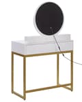 Miniatyrbillede 6 af 10: Toiletbord med spejl og skammel AUXON LED Hvid Lumarko!