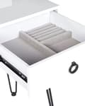 Miniatyrbillede 9 af 10: Toiletbord med spejl og skammel SOYE LED Hvid Lumarko!