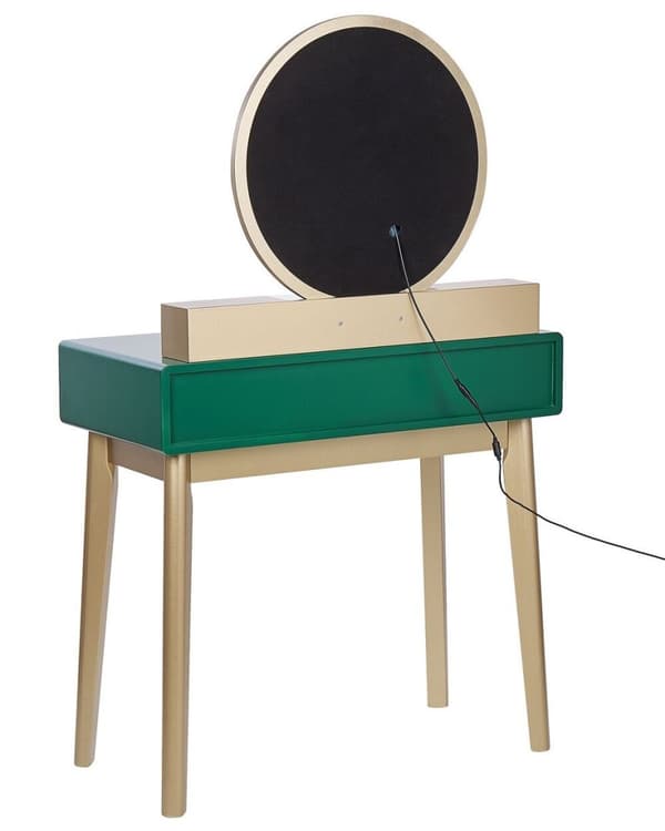Toiletbord med spejl og skammel FEDRY LED Emerald Lumarko!