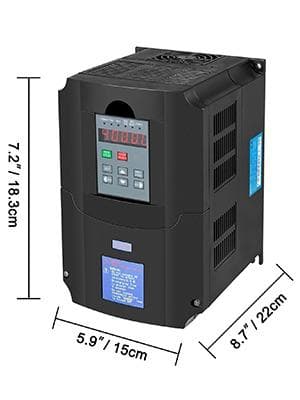 4KW 380V frekvensomriktare med oberoende kontrollpanel, 3-fas in/utgång, sinusvågsstyrningssystem, effektiv kylning, med flera skydd