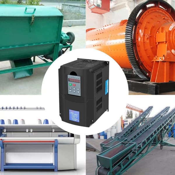 4KW 380V frekvensomriktare med oberoende kontrollpanel, 3-fas in/utgång, sinusvågsstyrningssystem, effektiv kylning, med flera skydd