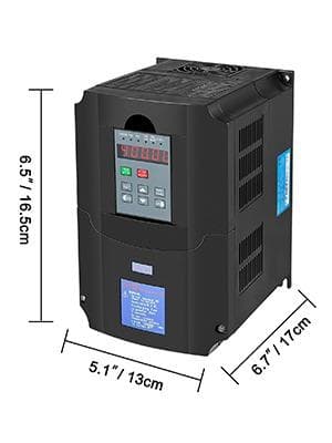 2.2KW 380V frekvensomriktare med oberoende kontrollpanel, 3-fas in/utgång, sinusvågsstyrningssystem, effektiv kylning, flera skydd