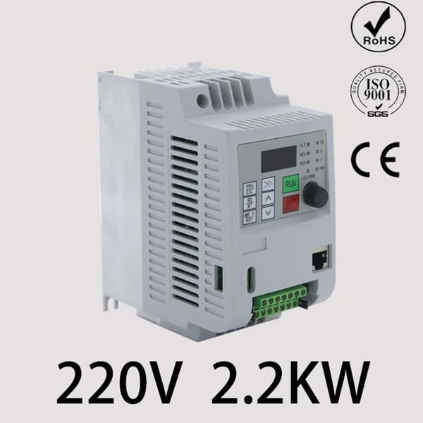 Muuttuvataajuusohjain, 0,75KW-2,2KW lähtöteho, edistyneet ohjausmenetelmät,3-vaihe 220V, 220V 2,2KW, 1 vaihe 220V