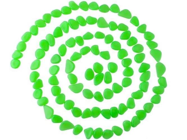 100 stk Selvlysende Sten - Glow in the Dark Dekoration