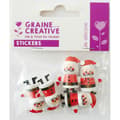 Miniatyrbild 2 av 2: Dekoration Mini Jultomte 3D 3 cm 5 stycken