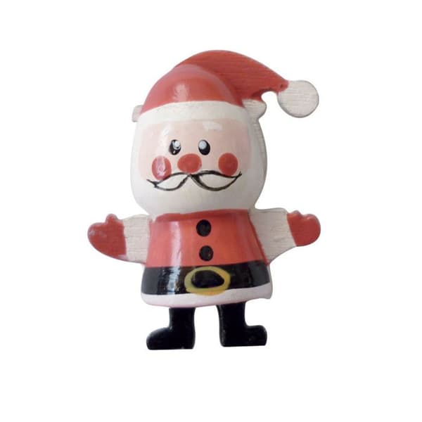 Dekoration Mini Jultomte 3D 3 cm 5 stycken