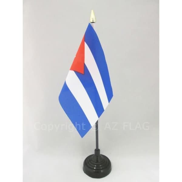 Bordflagga Kuba 15x10cm - kubansk med gyllene spets