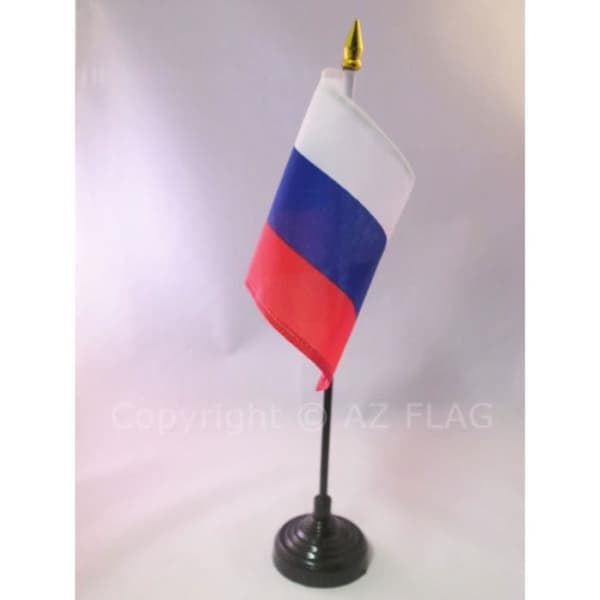 Bordflagga Ryssland 15x10cm - rysk guldspets