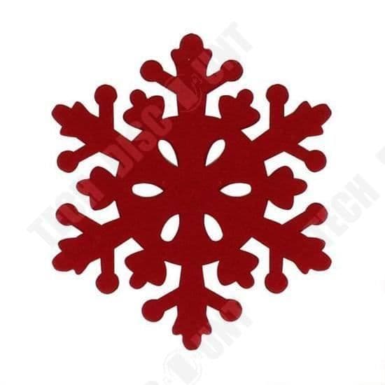 TD® 4-delad Snowflake Deco/Bordsdekor/ Julbordsunderlägg/ Semesterdekor/ Bordsunderlägg