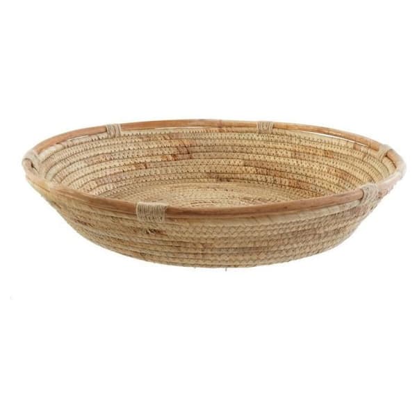 mittstycke 42 x 42 x 8 cm naturlig brun tropisk