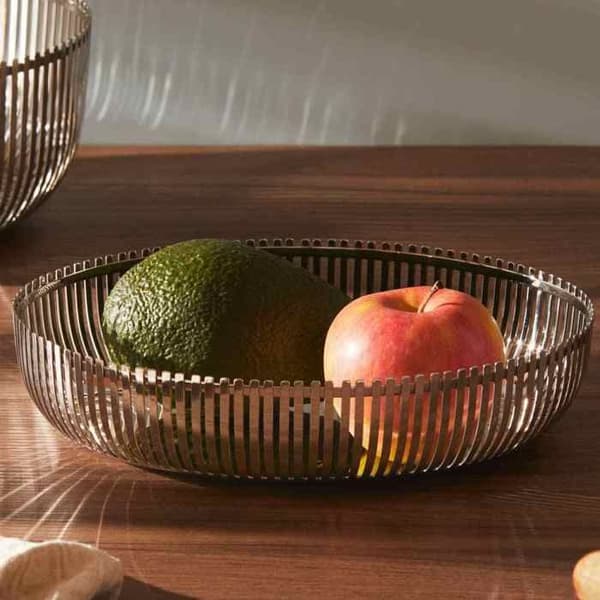 Alessi PCH06-26Oval stålkorg Centerpiece - Oval fruktkorg