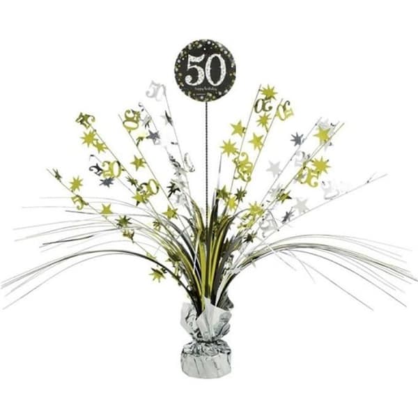 Mittels center - Palmträd - 50 år - Silver / Guld - Både - Plast - Harts