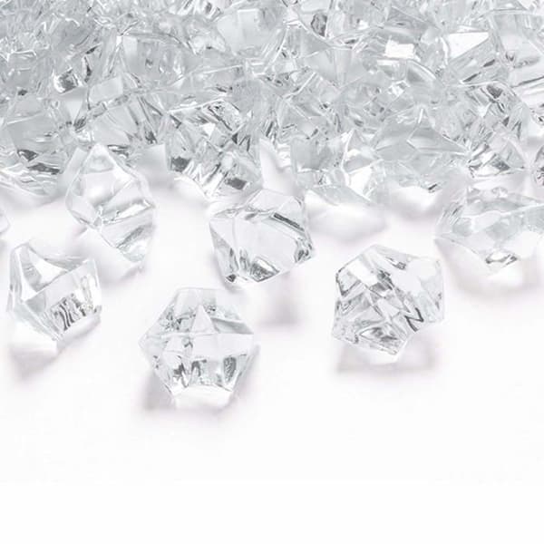 Partydeco - AC25-099-KARTON - Partydeco AC25099-karton50 PVC-iskristaller, transparent