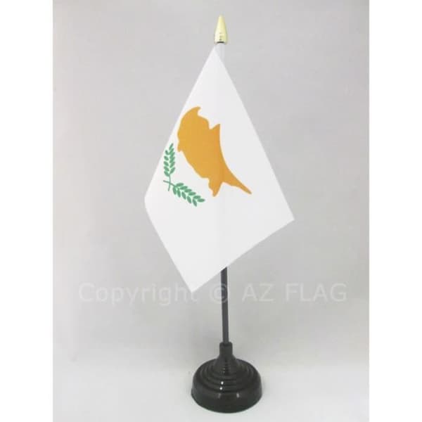 Bordflagga Cypern 15x10cm - cypriotisk guldspets