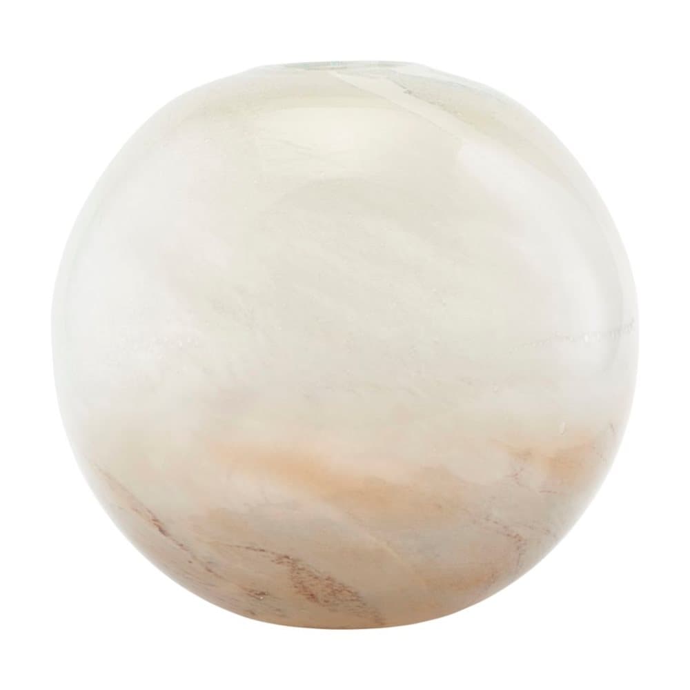 Vas Blown Vit/Natur Ø 20cm