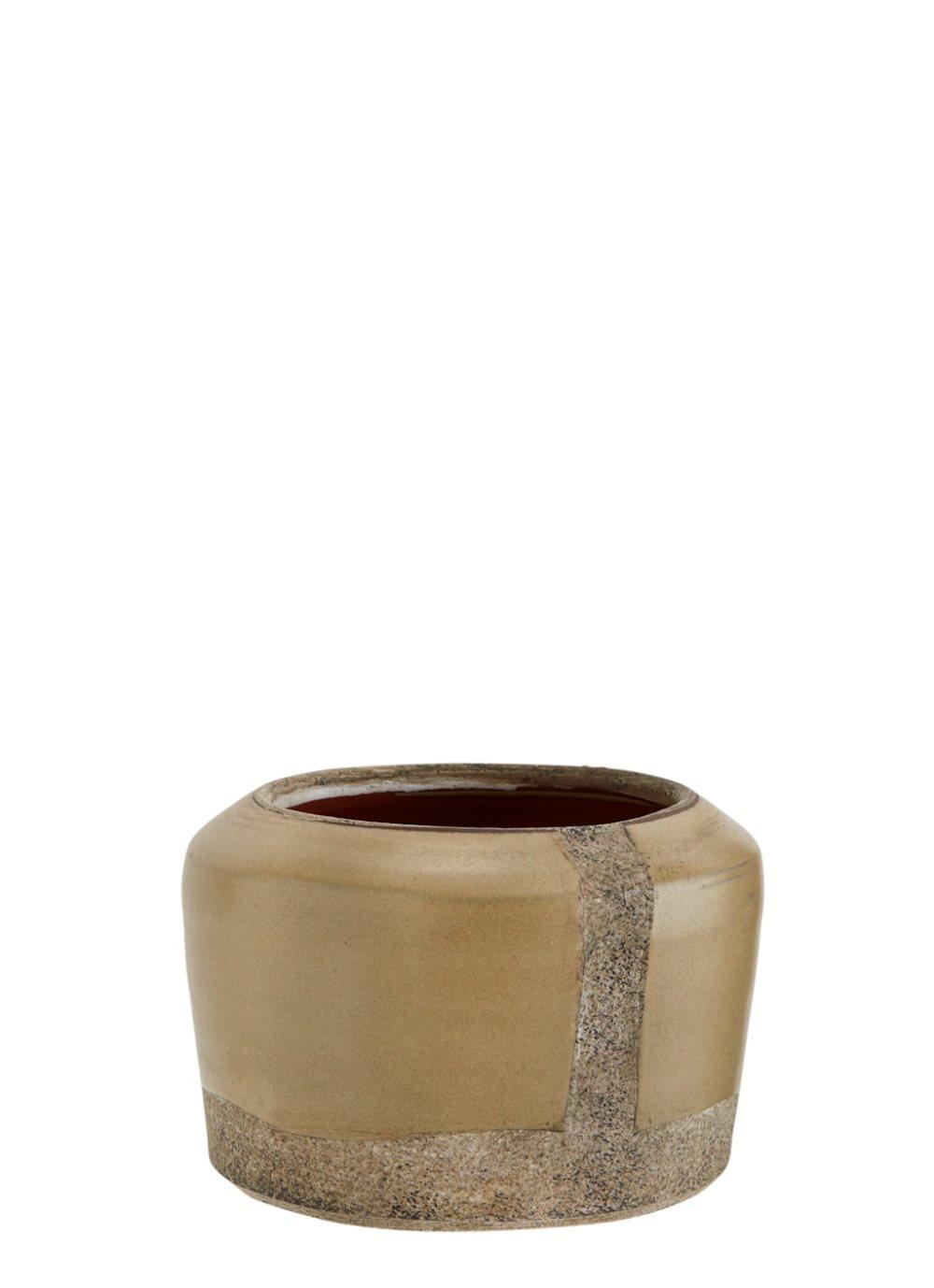 Ruukku Ø 14 cm - Sinapinkeltainen/natur
