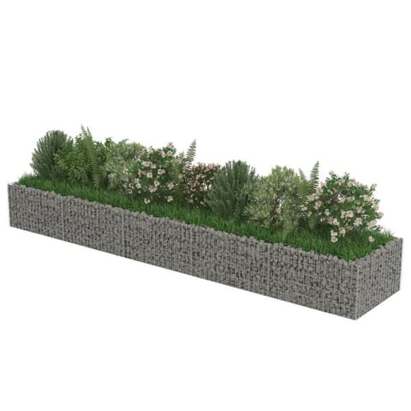 vidaXL Gabion høybed galvanisert stål 450x90x50 cm