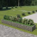 Miniatyrbilde 1 av 8: vidaXL Gabion høybed galvanisert stål 450x90x50 cm