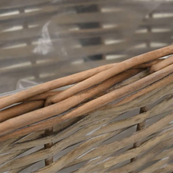 vidaXL Plantekasser for balkong 2 stk flettekurv med PE-fôring 40 cm