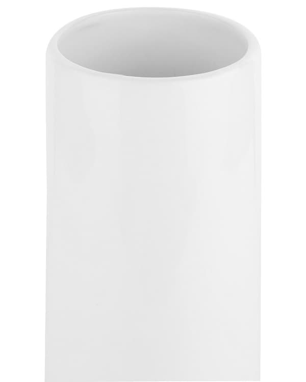 Vase Guld Hvid Stentøj ø 13 x 36 cm Lille Dekorativ Blomstervase Cylindrisk Søjleformet Cigaret Effekt Indendørs til Stue Bordpynt Soveværelse