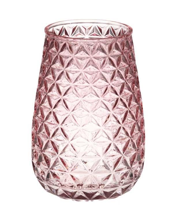 - Triangle - Glasvas Rosa 16 cm