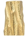 Miniatyrbillede 6 af 7: Dekorativ Vase Guld Stentøj 37 cm Udskåret Overflade Uregelmæssig Form Moderne Design perfekt til spiseborde kommode og vindueskarm