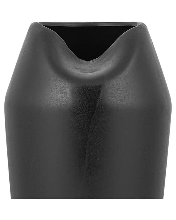 Dekorativ Bordsvas Svart Stengods 33 cm Glam