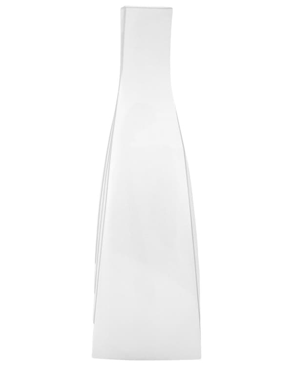 Blomvas Vit Stengods 25 cm Dekorativ Snidad yta Oregelbunden form