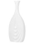 Miniatyrbild 4 av 5: Blomvas Vit Keramik 39 cm Dekorativ Snidad yta Oregelbunden form
