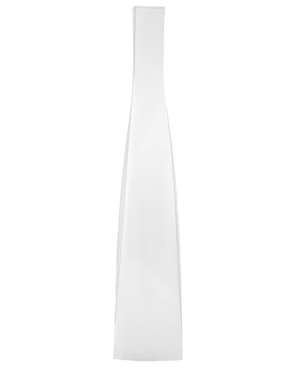 Blomvas Vit Keramik 39 cm Dekorativ Snidad yta Oregelbunden form