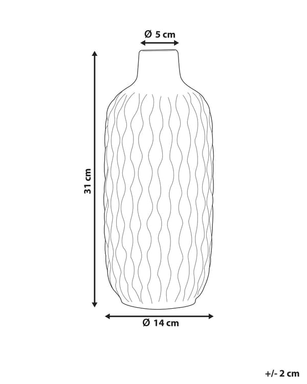 Dekorativ bordsvas Svart Stengods 31 cm Glam