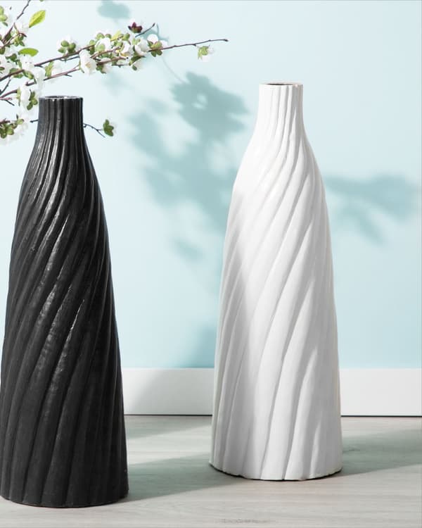 Blomstervase Hvid Keramik Dekorativ Elegant Design