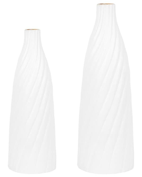 Blomstervase Hvid Keramik Dekorativ Elegant Design