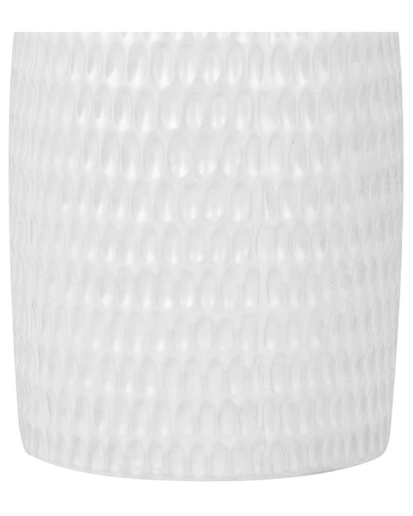 Vase Hvid Stentøj 25 cm Dekorativ Lille Blomstervase Opbevaring Bordpynt Tilbehør Stue Indretning Spisebord Kommode Pynteting til Vindueskarm