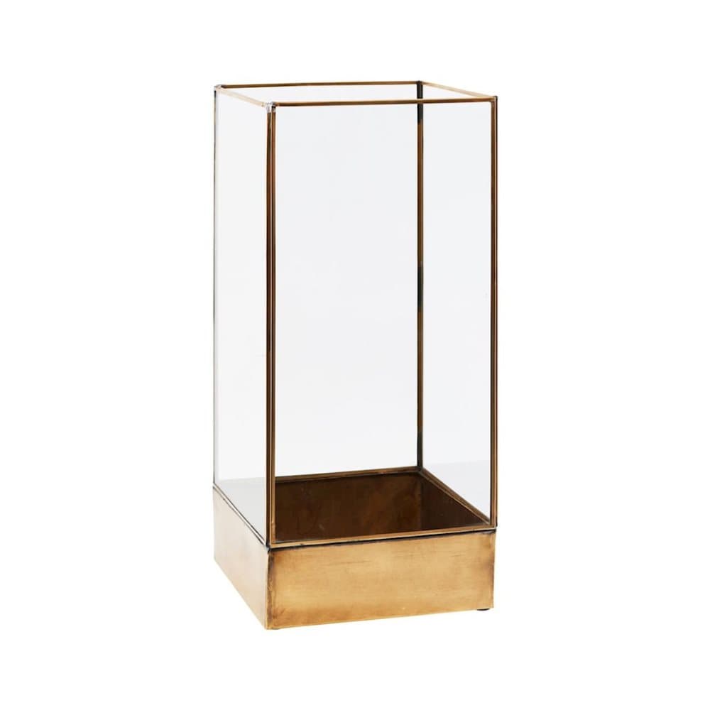 Display box, Plant, Antikmessing ,l: 21 cm, w: 21 cm, h: 45 cm