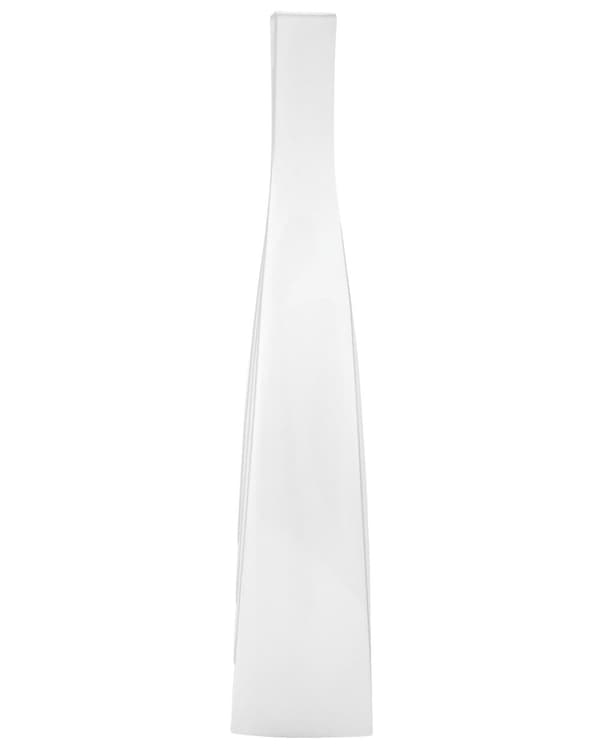 Dekorativ Bordvase Hvid Porcelæn Udskåret Overflade Uregelmæssig Form 39 cm