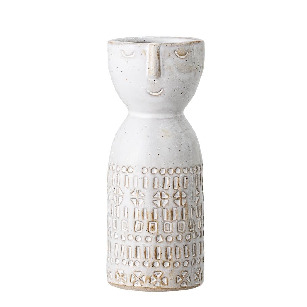 Vase Hvid Stentøj 14,5 cm
