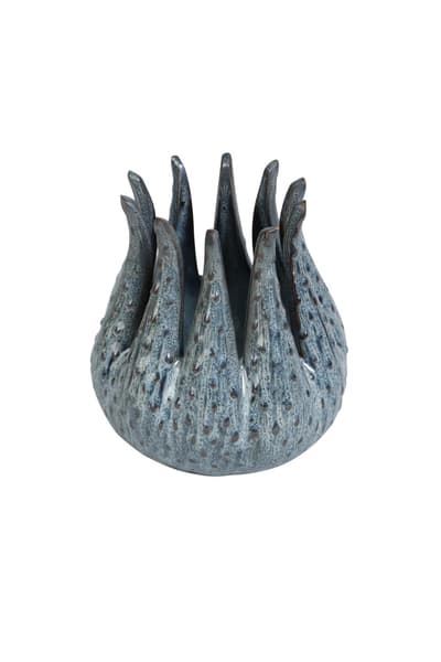 FINTINNE Vase Keramisk Blå 11 cm