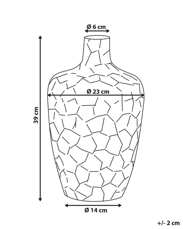 Blomstervase Sølv Aluminium 39 cm Dekorativ Anti-rids underlag Moderne Stue Glamourøs Accentstykke til Stue