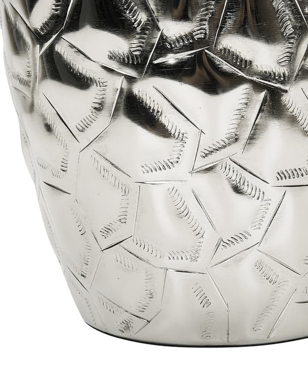 Blomvas Silver Metall 39 cm Dekorativ Vattenbeständig Modern Vardagsrum Glamour Accentstycke