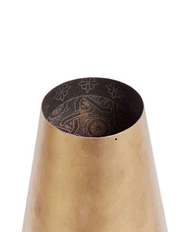 Blomvas aluminium 27 cm guld KATCHAL