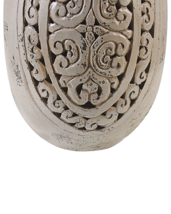 Koristemaljakko harmaa terrakotta 16 x 51 x 16 cm korkea käsinmaalattu kreikkalainen