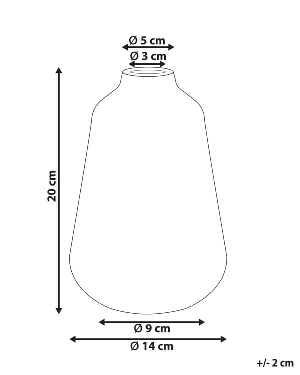 Blomvas Vit och Blå Stengods 20 cm Sliten Finish Inombus Prydnadskruka Vattentät