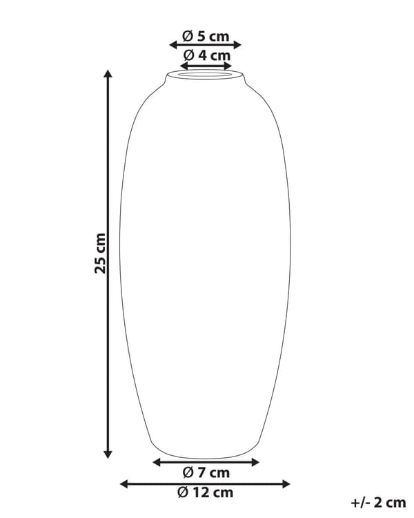 Blomstervase Hvid Blå Keramik 25 cm Blomstermønster Vandtæt Retro Design Stue og Værelsesindretninger