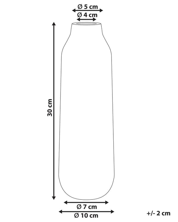 Blomvas Vit och Blå Stengods Hög 30 cm Blommönster Sliten Finish Vattentät