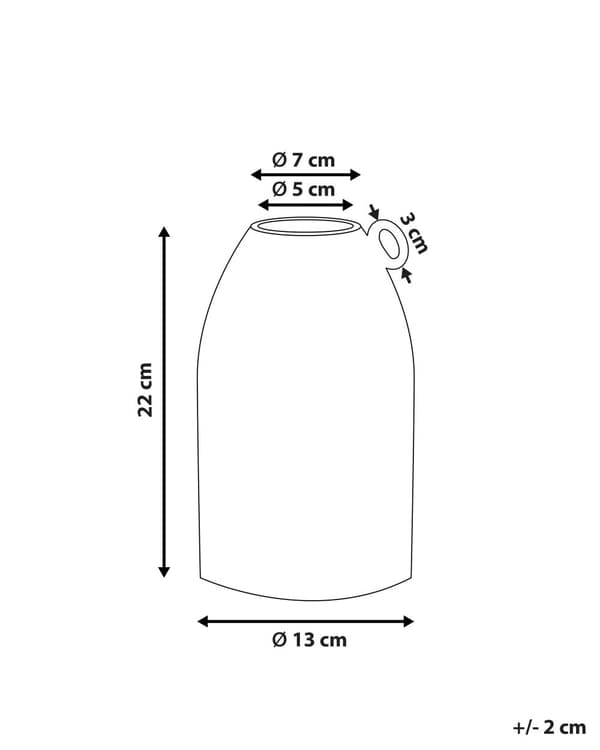 Vase Grå Stentøj 22 cm Indendørs Blomster Smuk Lille Opbevaring Dekoration Abstrakt Design Vandtæt Præcist Håndværk Kunst Spisebord Indretning
