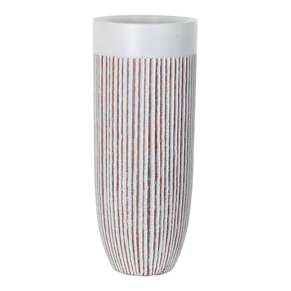 Vas DKD Home Decor Vit Fibrer Boho (36 x 36 x 90 cm)