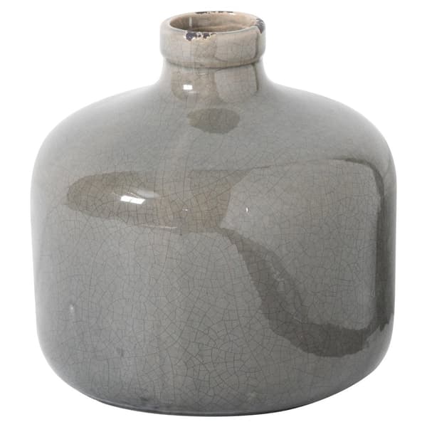 Hill Interiors Glaserad vas Grey One Size